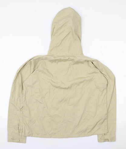 Pineapple Womens Beige Polyester Pullover Hoodie Size M Zip