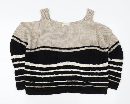 Womens UK Size M Papaya Black Pullover Jumper
