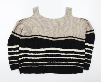 Womens UK Size M Papaya Black Pullover Jumper