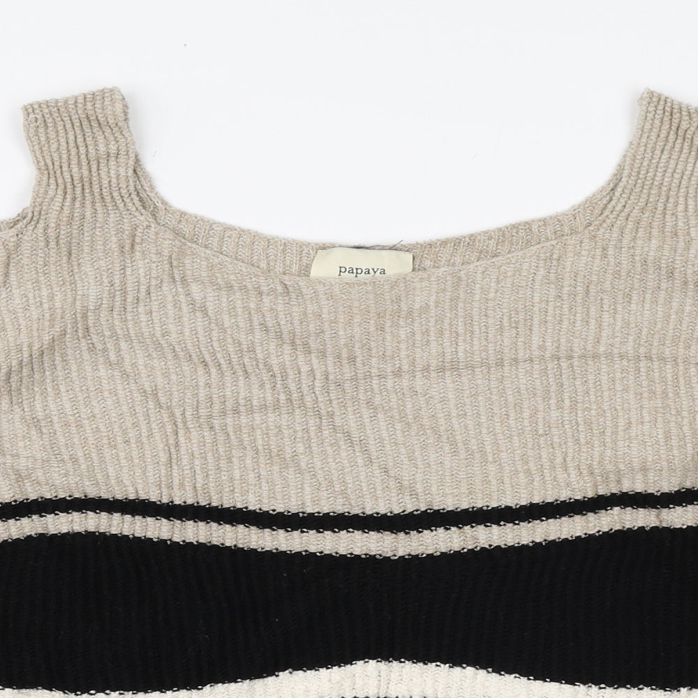Womens UK Size M Papaya Black Pullover Jumper
