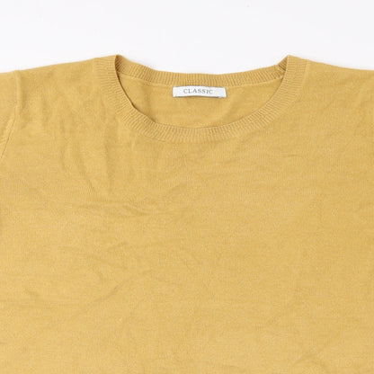 Womens UK Size 18 Classic Yellow Basic T-Shirt