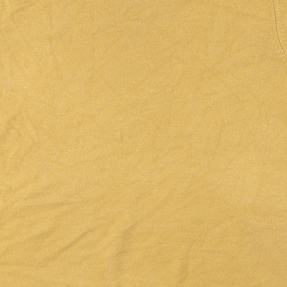 Womens UK Size 18 Classic Yellow Basic T-Shirt