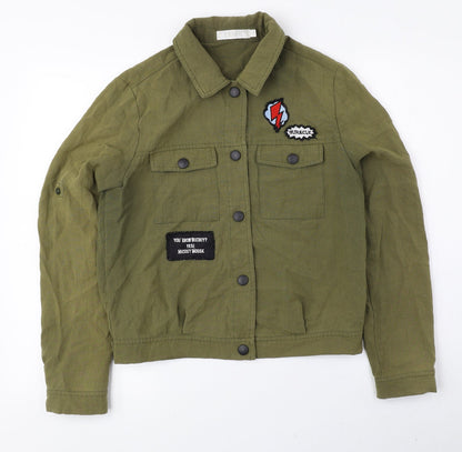 SANFU Womens Green Jacket Size M Button