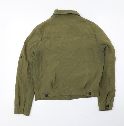 SANFU Womens Green Jacket Size M Button