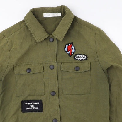 SANFU Womens Green Jacket Size M Button