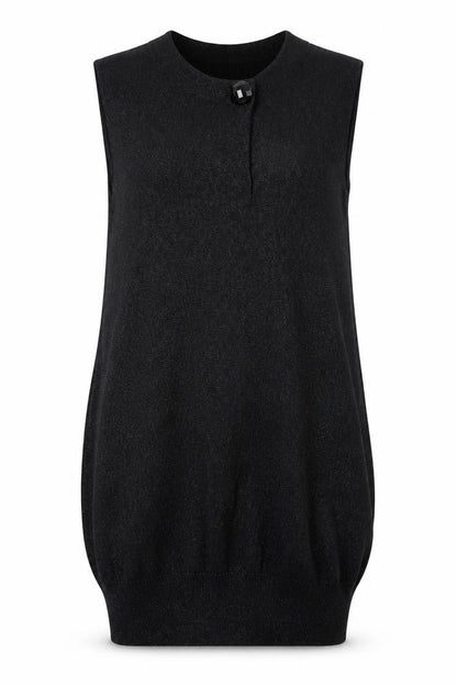 Per Una Womens Black Viscose Jumper Dress Size 10 Crew Neck Pullover
