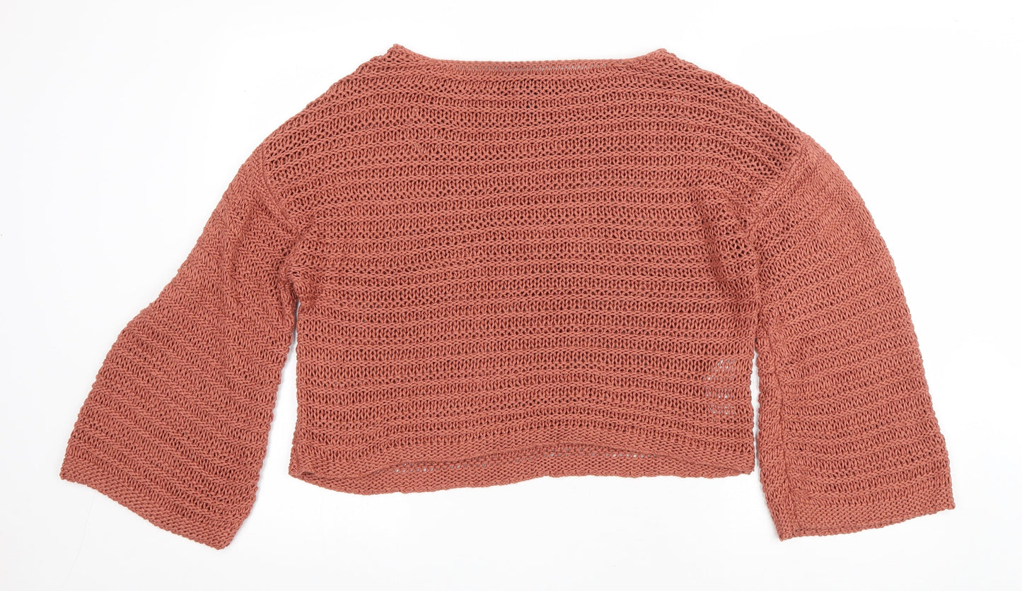 Womens UK Size L New Look Pink Pullover Jumper