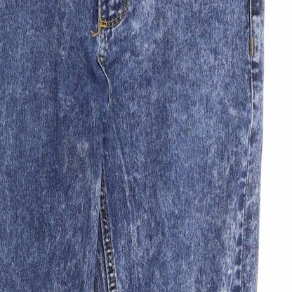 Criminal Damage Mens Blue Cotton Straight Jeans Size 30 in L30 in Regular Zip - Short Length
