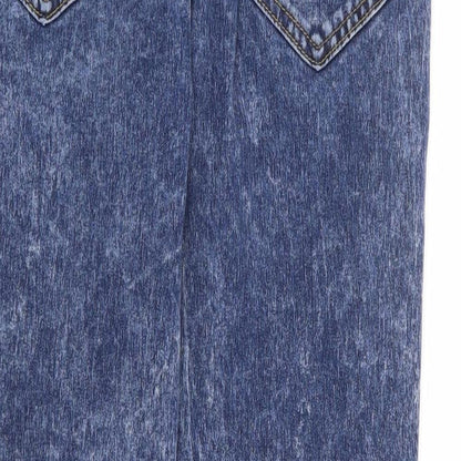 Criminal Damage Mens Blue Cotton Straight Jeans Size 30 in L30 in Regular Zip - Short Length