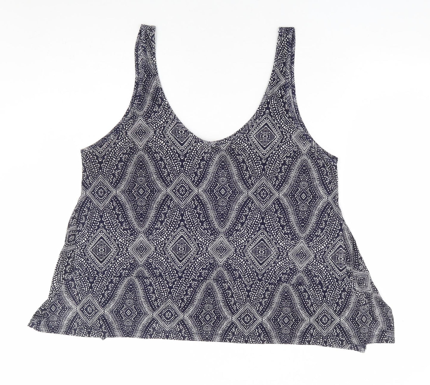 Womens UK Size L H&M Blue Basic Tank