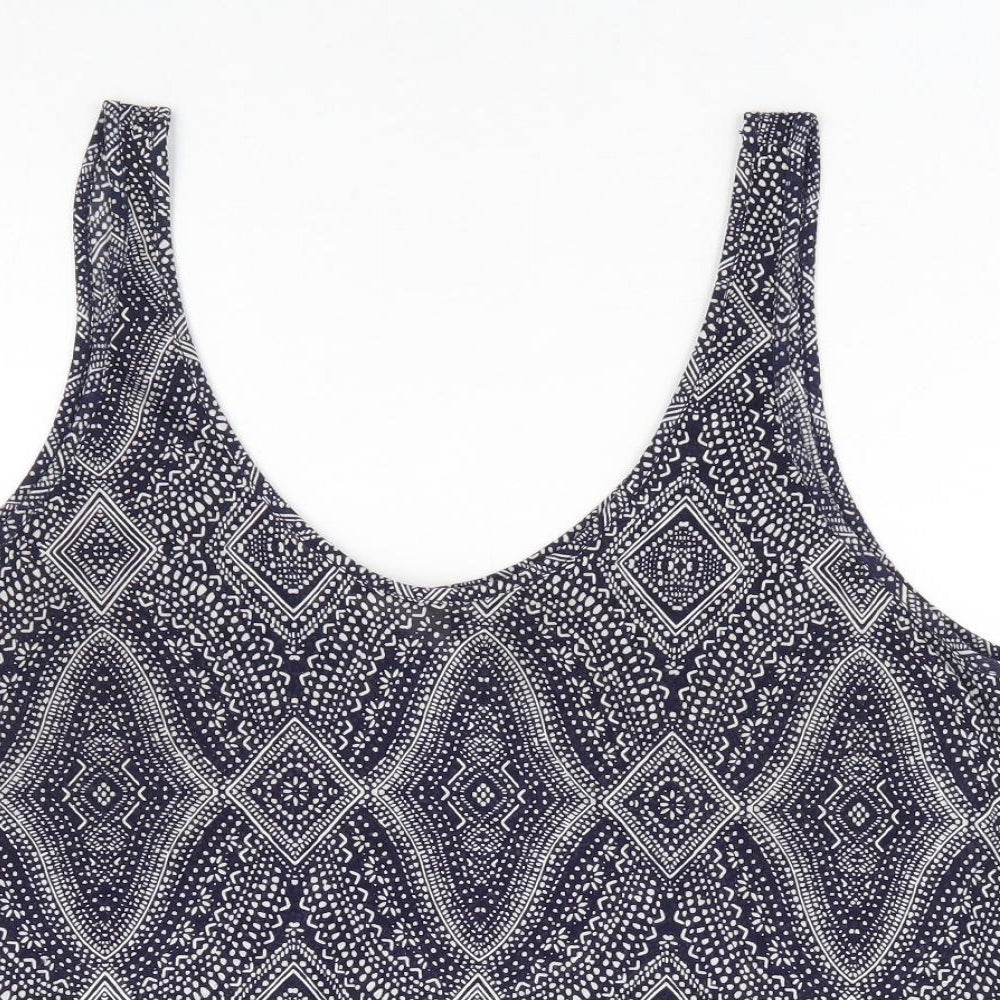 Womens UK Size L H&M Blue Basic Tank