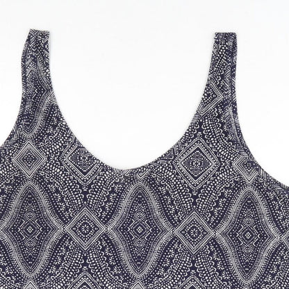 Womens UK Size L H&M Blue Basic Tank