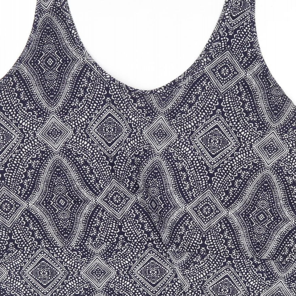 Womens UK Size L H&M Blue Basic Tank