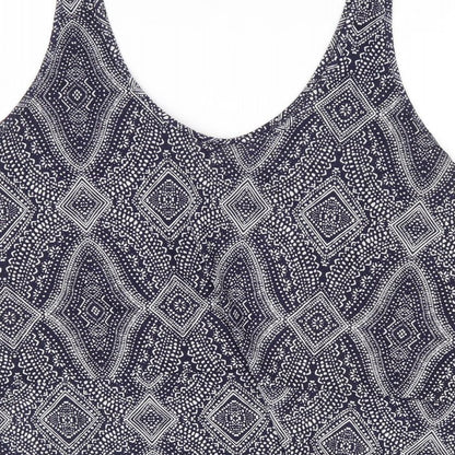 Womens UK Size L H&M Blue Basic Tank
