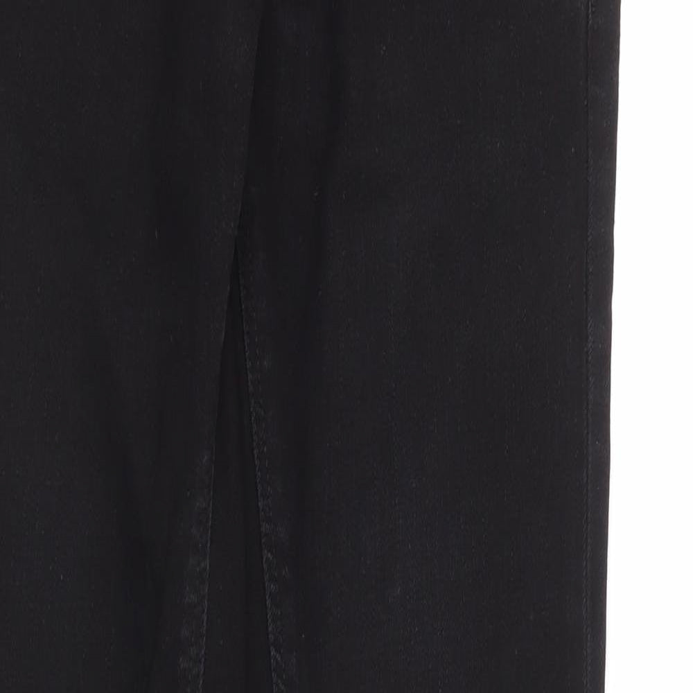Topshop Womens Black Cotton Skinny Jeans Size 24 in L29 in Regular Zip