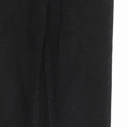 Topshop Womens Black Cotton Skinny Jeans Size 24 in L29 in Regular Zip