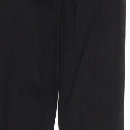 Topshop Womens Black Cotton Skinny Jeans Size 24 in L29 in Regular Zip
