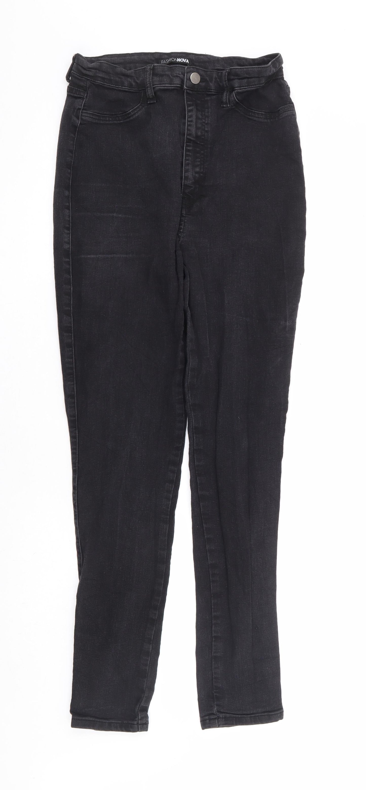 Fashion Nova Womens Black Cotton Skinny Jeans Size 28 in L30 in Regular Zip