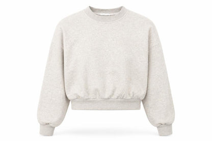 RESERVED Womens Beige Cotton Pullover Sweatshirt Size S Pullover