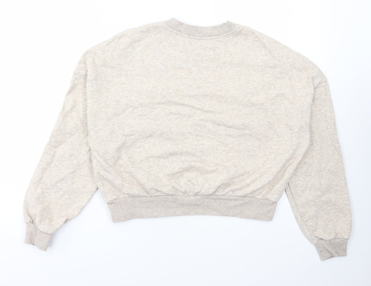 RESERVED Womens Beige Cotton Pullover Sweatshirt Size S Pullover