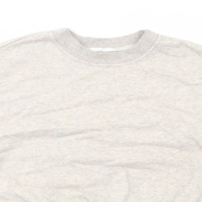 RESERVED Womens Beige Cotton Pullover Sweatshirt Size S Pullover