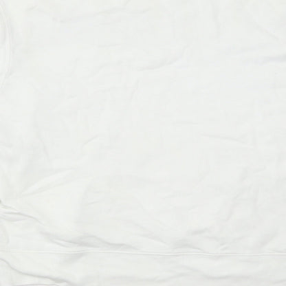PINKO Mens White Cotton Pullover Sweatshirt Size L