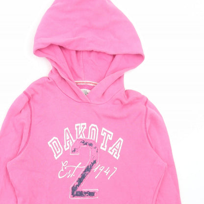 H&M Womens Pink Cotton Pullover Hoodie Size M Pullover - Dakota