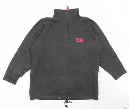 Ladies Winterwear Womens Grey Acrylic Pullover Sweatshirt Size L Zip