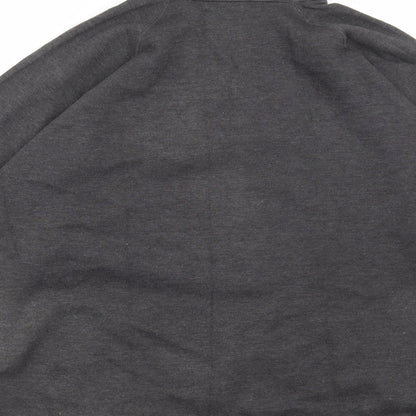 Ladies Winterwear Womens Grey Acrylic Pullover Sweatshirt Size L Zip