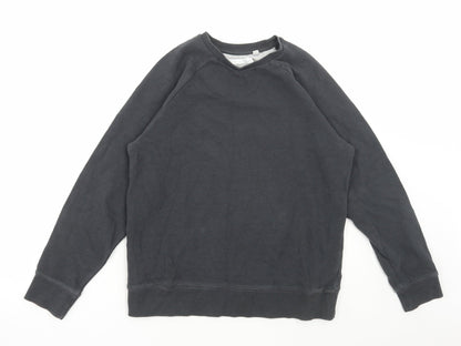 Next Boys Blue Cotton Pullover Sweatshirt Size 10 Years Pullover - Ribbed