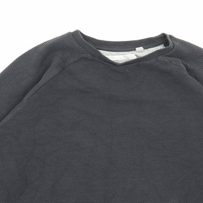 Next Boys Blue Cotton Pullover Sweatshirt Size 10 Years Pullover - Ribbed