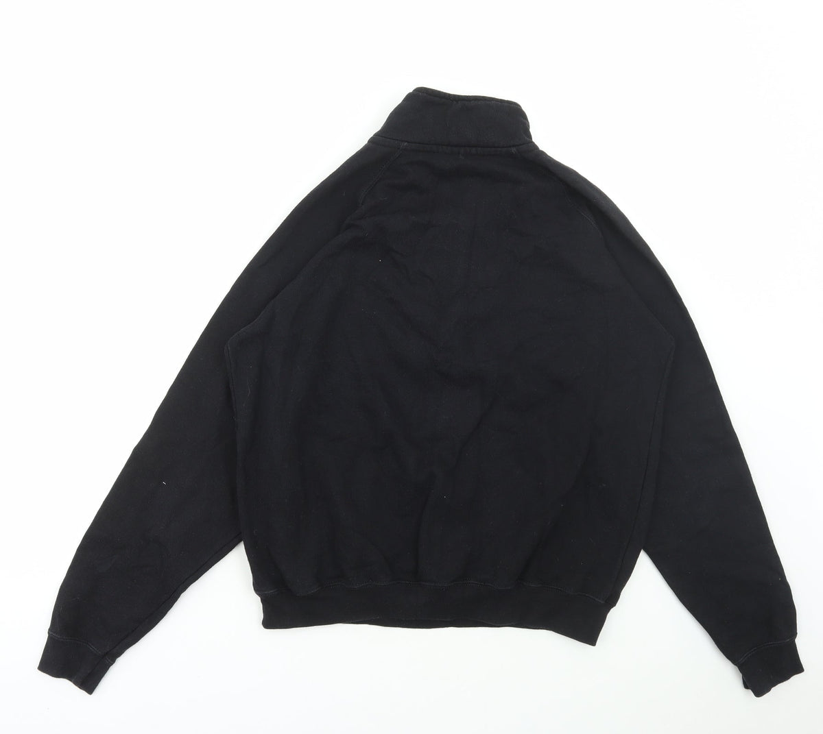 Preworn Womens Black Polyester Pullover Sweatshirt Size M Zip