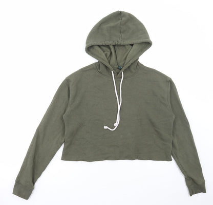 Wild Fable Womens Green Polyester Pullover Hoodie Size S Pullover - Cropped