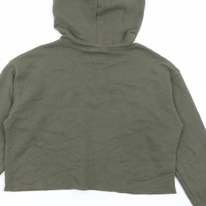 Wild Fable Womens Green Polyester Pullover Hoodie Size S Pullover - Cropped