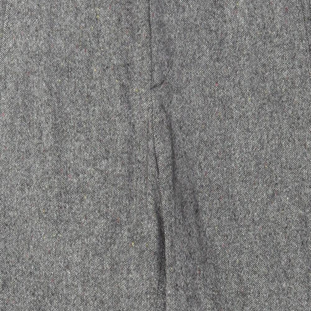 H&M Mens Grey Wool Trousers Size 34 in L25 in Regular Hook & Eye