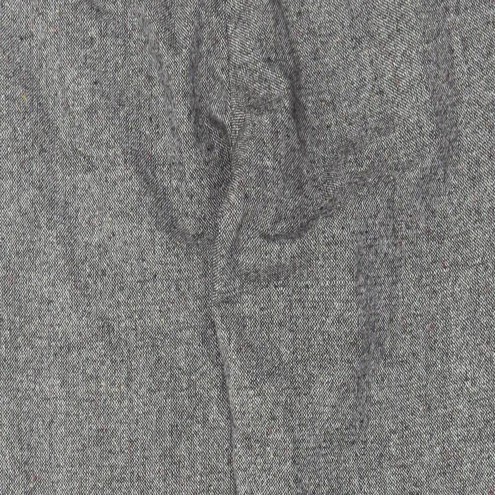 H&M Mens Grey Wool Trousers Size 34 in L25 in Regular Hook & Eye