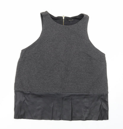 Womens UK Size 14 River Island Grey Basic Tank