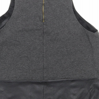 Womens UK Size 14 River Island Grey Basic Tank