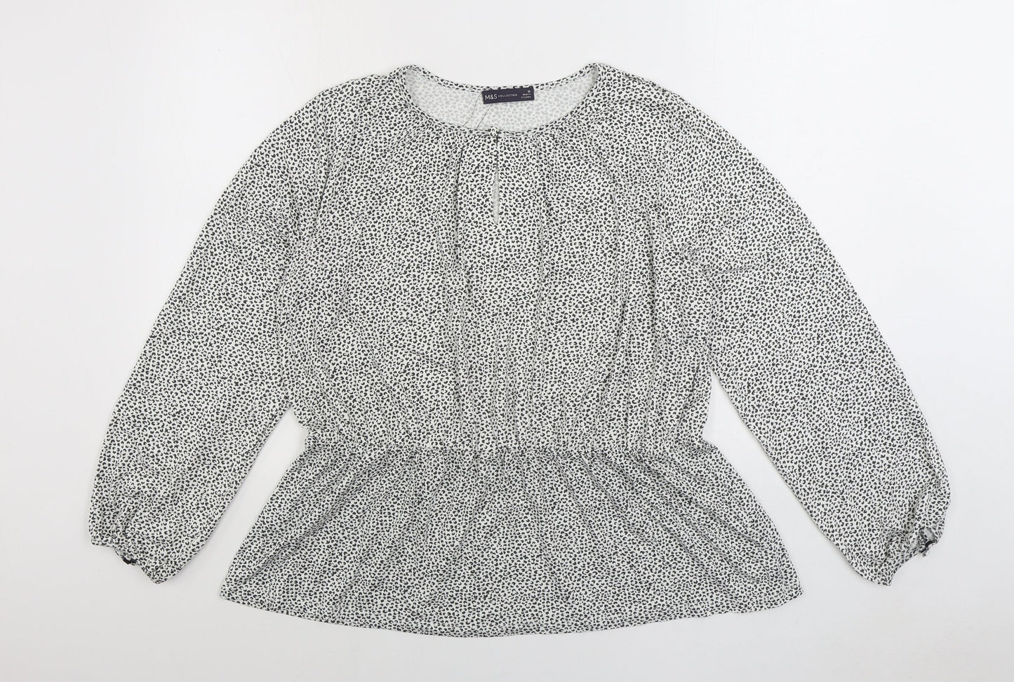Womens UK Size 16 Marks and Spencer Black Basic Blouse