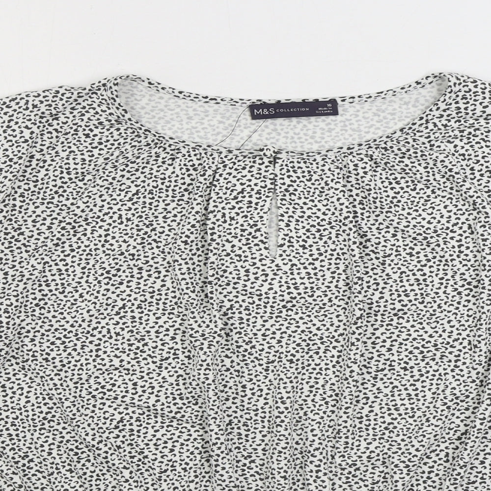 Womens UK Size 16 Marks and Spencer Black Basic Blouse