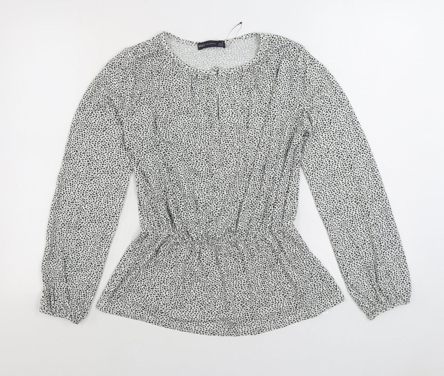 Womens UK Size 6 Marks and Spencer Black Basic Blouse
