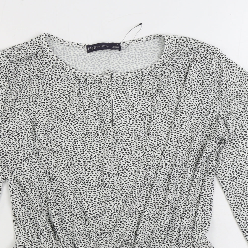 Womens UK Size 6 Marks and Spencer Black Basic Blouse