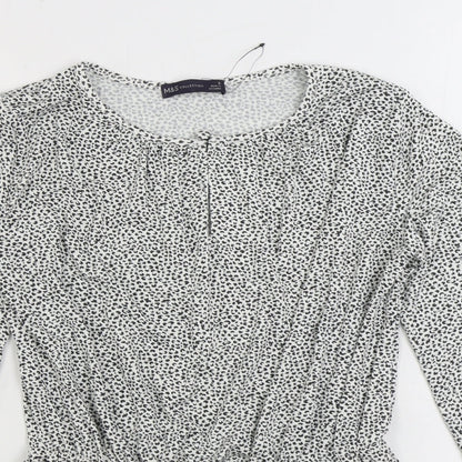Womens UK Size 6 Marks and Spencer Black Basic Blouse