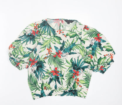 Womens UK Size 12 Dorothy Perkins Green Basic Blouse