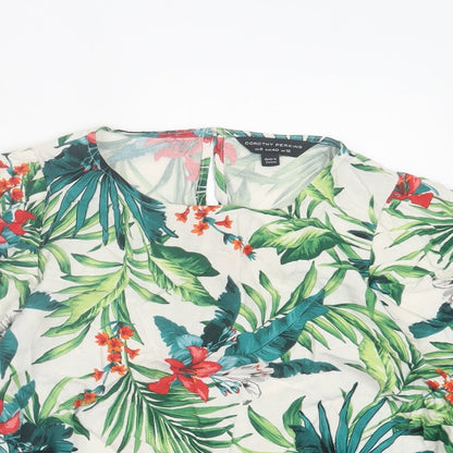 Womens UK Size 12 Dorothy Perkins Green Basic Blouse