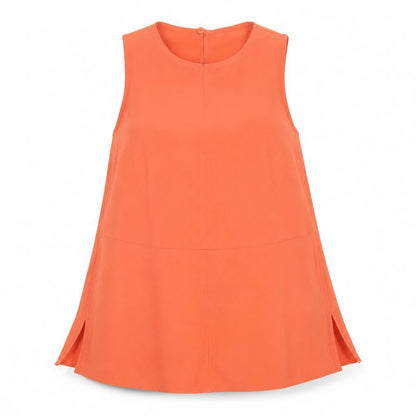 Womens UK Size XS Mango Orange Basic Tank
