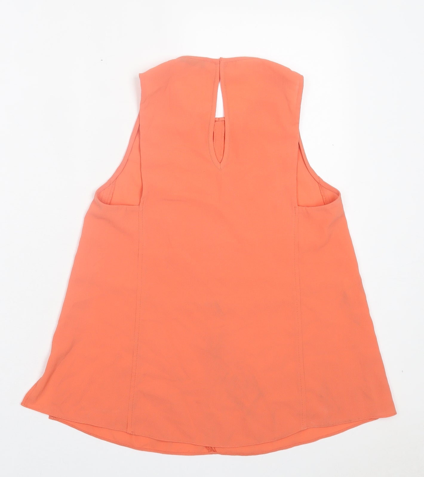Womens UK Size XS Mango Orange Basic Tank