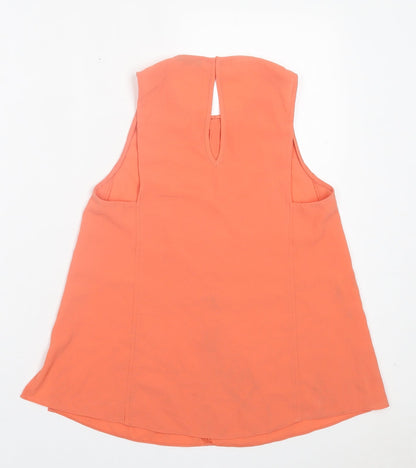 Womens UK Size XS Mango Orange Basic Tank