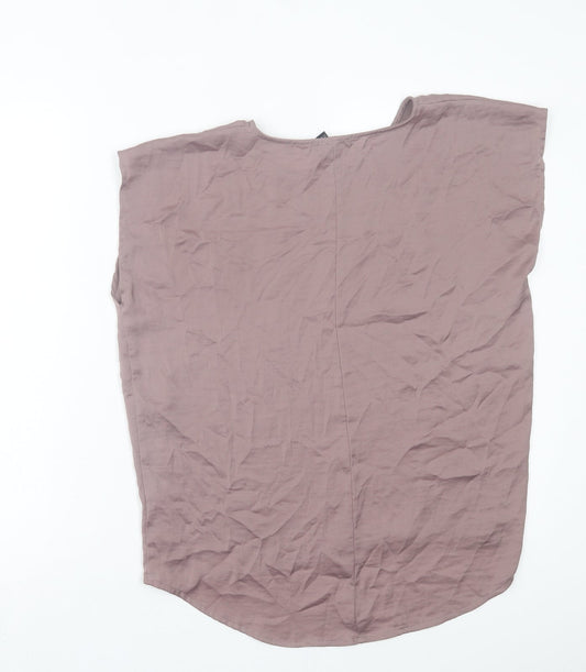 FOREVER 21 Womens Purple Polyester Basic Tank Size S Crew Neck