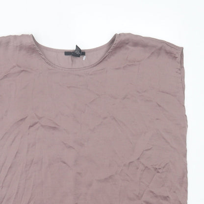 FOREVER 21 Womens Purple Polyester Basic Tank Size S Crew Neck